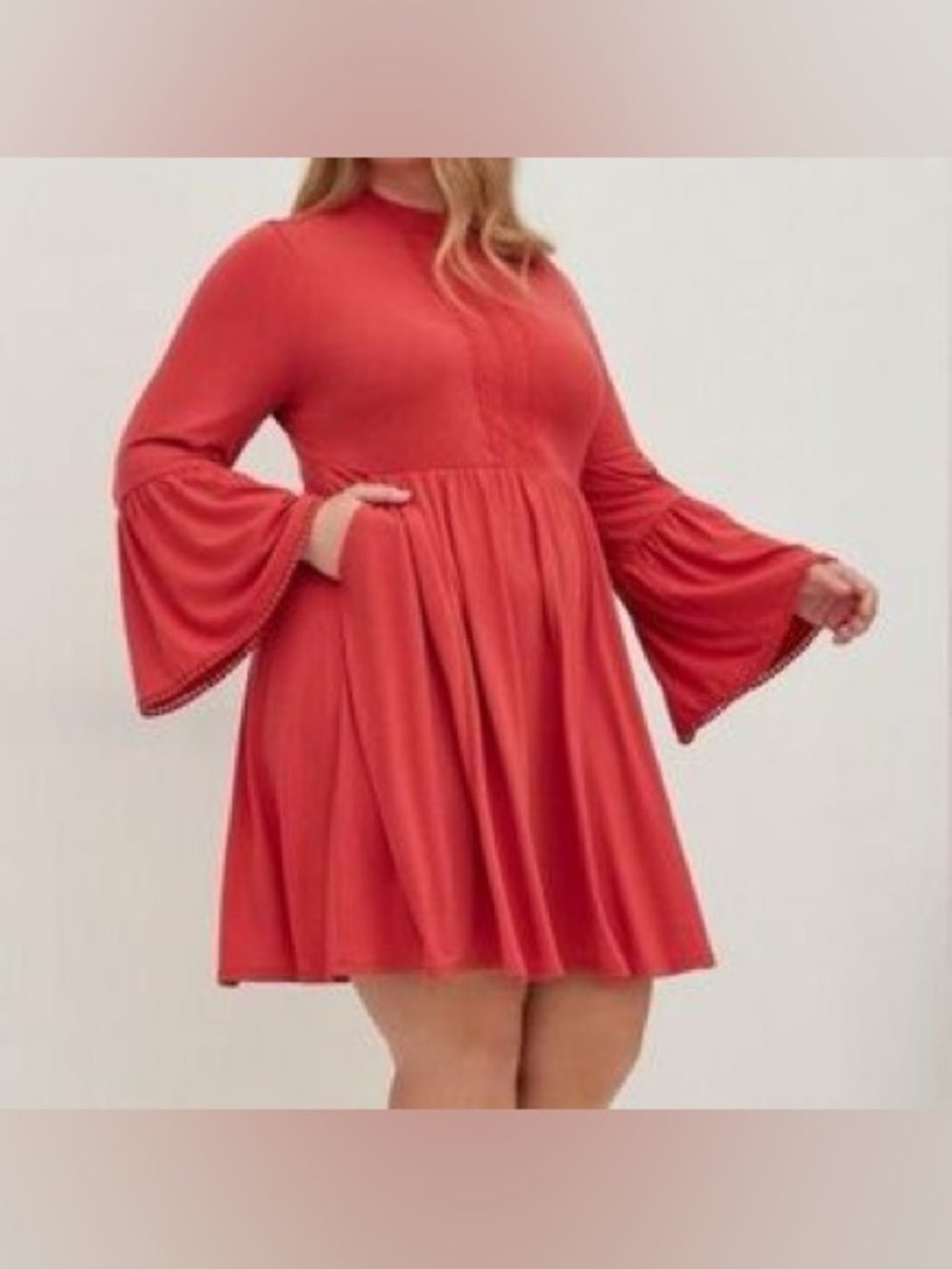 Torrid Cranberry Mock Neck Dress